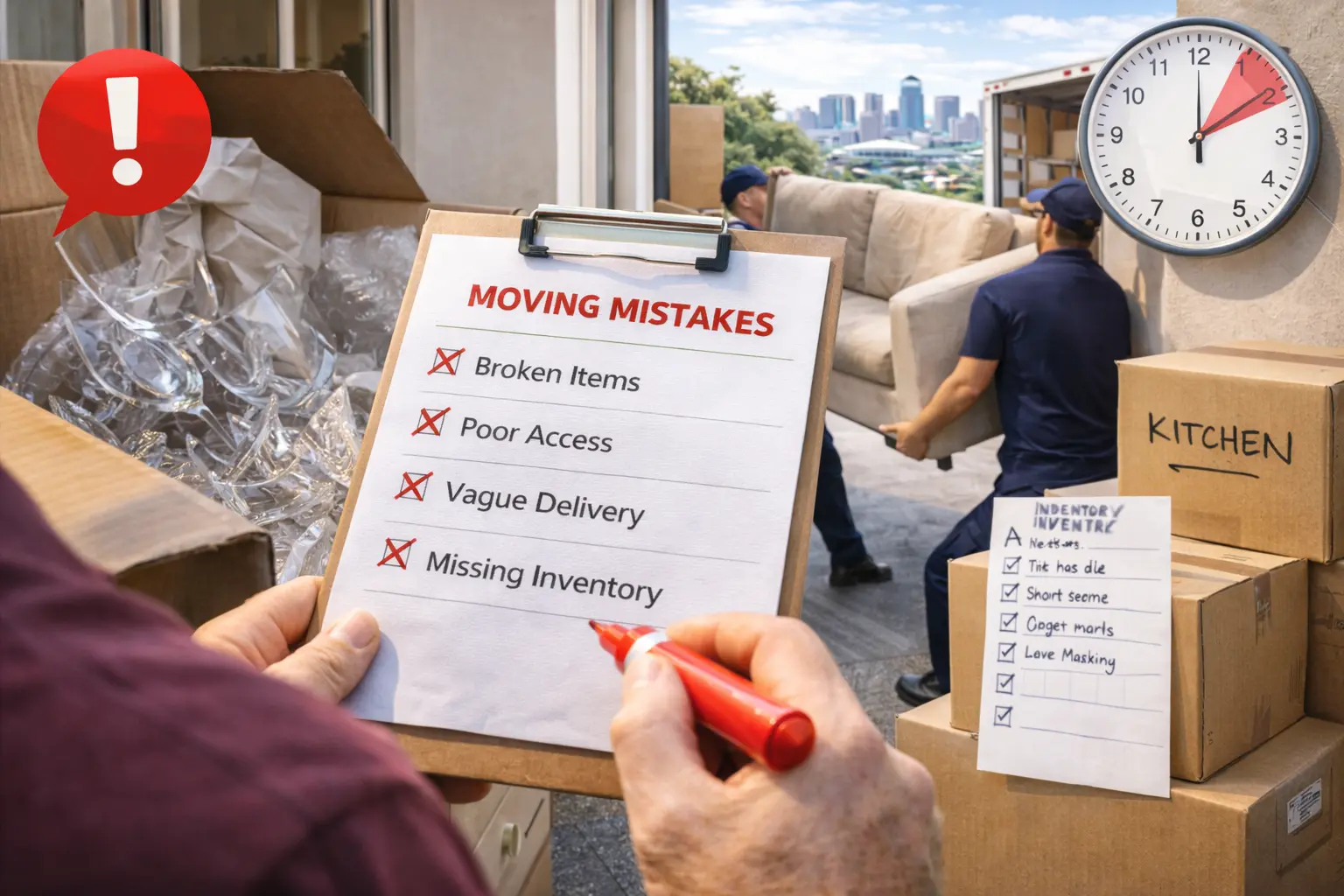 Interstate moving mistakes to avoid from Adelaide including delivery delays, packing errors, access issues and quote problems