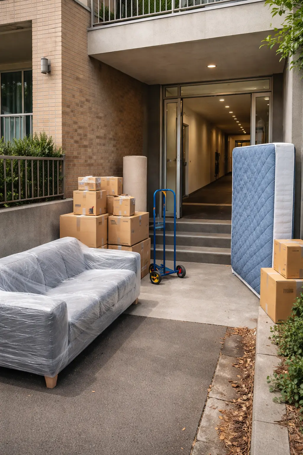 Melbourne to Adelaide apartment move with removalists planning access around shared building entry, corridors and loading constraints