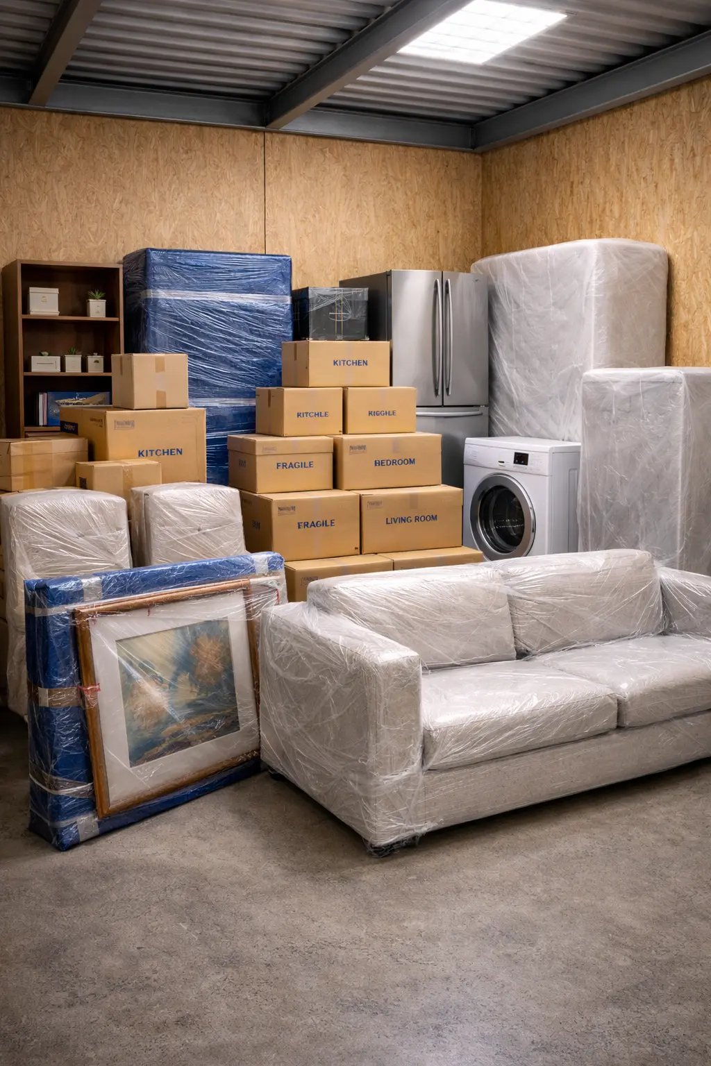 Melbourne to Adelaide furniture packed carefully for transport into secure storage before final delivery