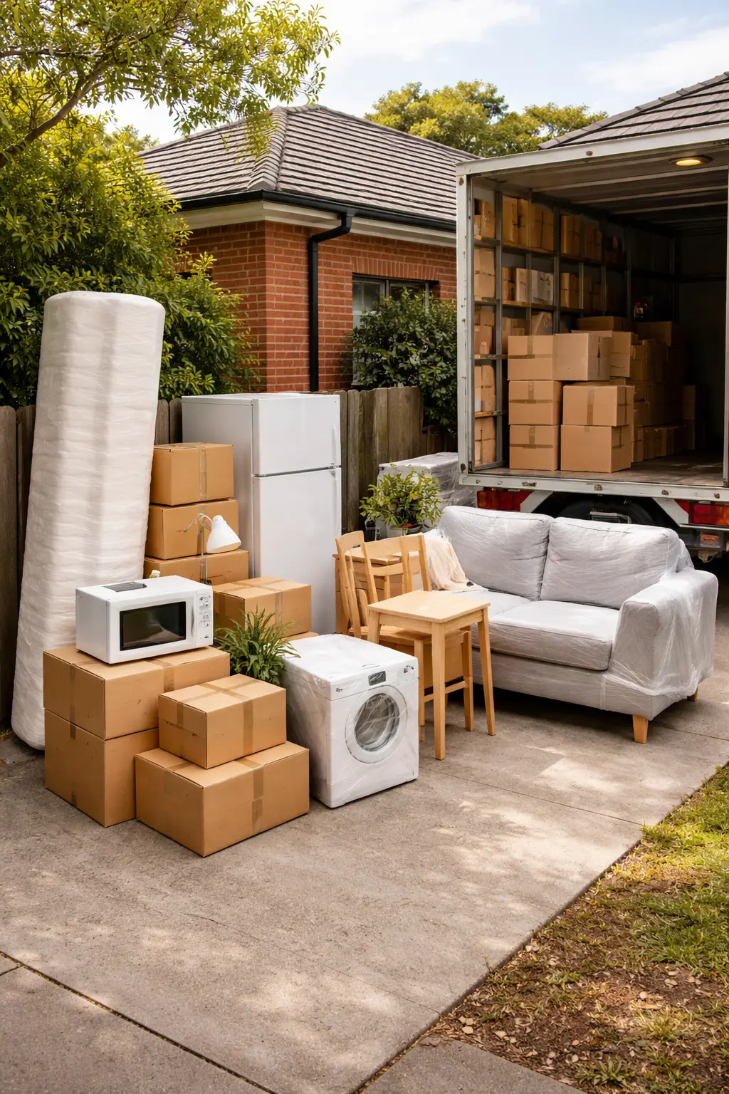 Melbourne to Adelaide small move with a compact household load, a few boxes and selected furniture prepared for interstate transport