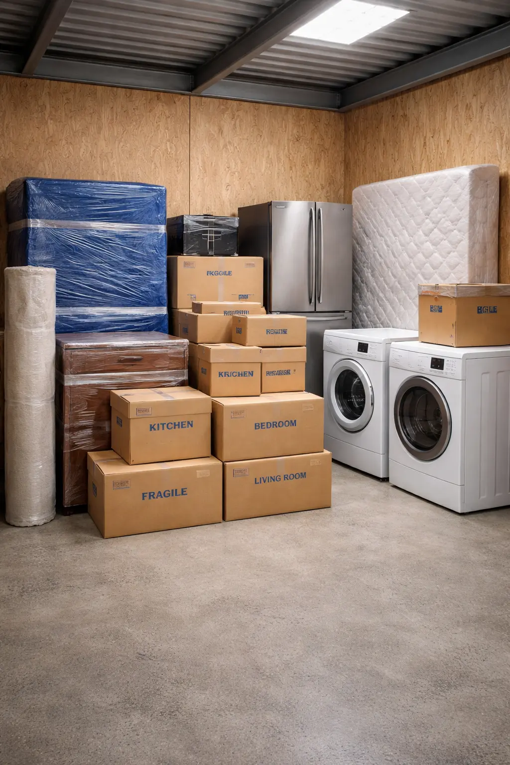 Melbourne to Adelaide moving and storage setup with household furniture held securely between pickup and final delivery