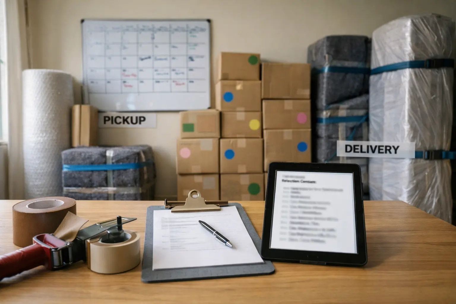 NSW to Adelaide moving timeline planning with staged cartons, protected furniture and an organised interstate relocation checklist