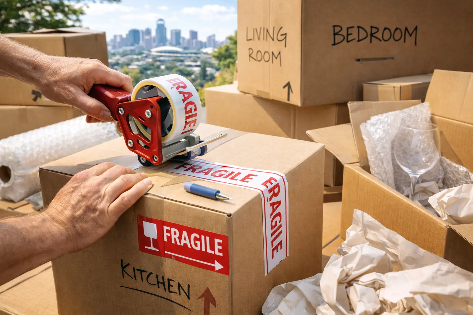 Packing tips for moving interstate from Adelaide including cartons, labelling, fragile packing and inventory planning