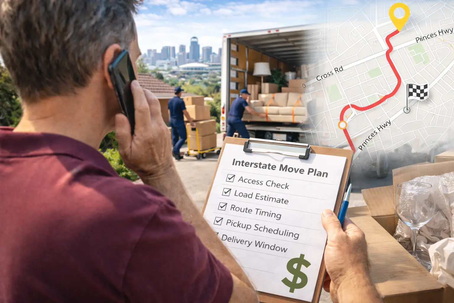 Smart way to ensure an interstate move from Adelaide including route planning, logistics, access checks and delivery scheduling